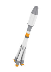 Space Rocket Isolated
