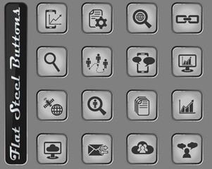 data analytic and social network icon set