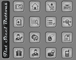 e-commerce interface icon set