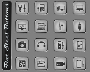 electronics repair icon set