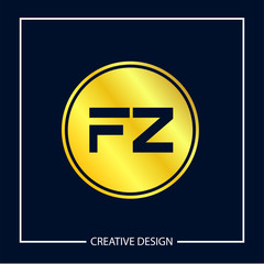 Initial Letter FZ Logo Template Design Vector Illustration