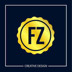 Initial Letter FZ Logo Template Design Vector Illustration