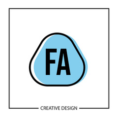 Initial Letter FA Logo Template Design Vector Illustration
