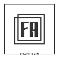 Initial Letter FA Logo Template Design Vector Illustration