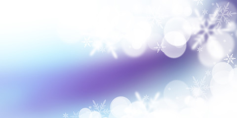 Fototapeta na wymiar Beautiful Soft Blue Christmas Background With Snowflakes