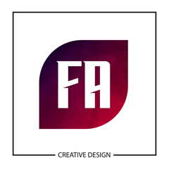 Obraz premium Initial Letter FA Logo Template Design Vector Illustration
