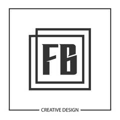 Initial Letter FB Logo Template Design Vector Illustration