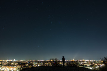 Olympiaberg Nachts Sternenhimmel 