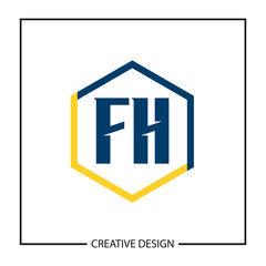 Initial Letter FH Logo Template Design Vector Illustration