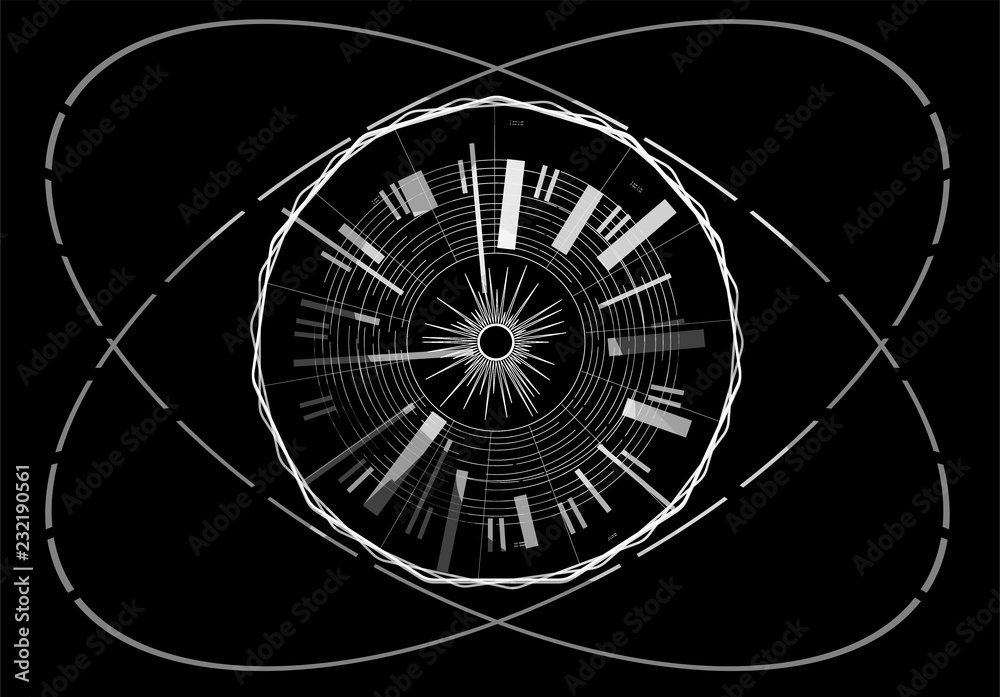Poster hud elements,graph.vector illustration.head-up display elements for the web.