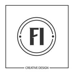 Initial Letter FI Logo Template Design Vector Illustration