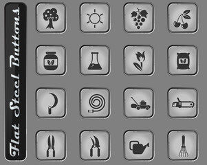 gardening icon set