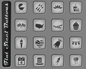 Independence day simply icons