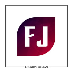Fototapeta premium Initial Letter FJ Logo Template Design Vector Illustration