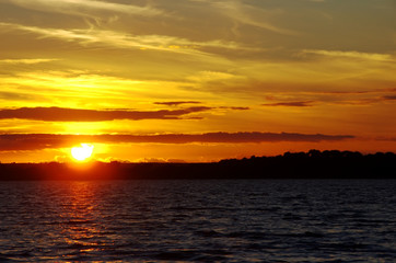 Fototapeta premium sunset on the alqueva lake, Alentejo, Portugal