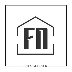 Initial Letter FN Logo Template Design Vector Illustration