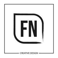 Initial Letter FN Logo Template Design Vector Illustration
