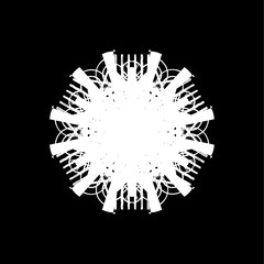 Grunge Isolated Snowflake