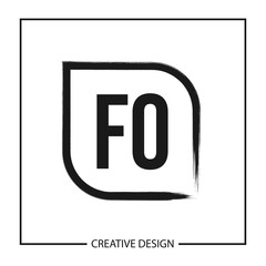 Initial Letter FO Logo Template Design Vector Illustration