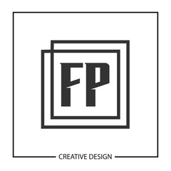 Initial Letter FP Logo Template Design Vector Illustration