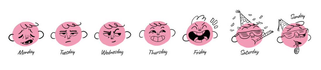 Expresiones de cara dias de la semana