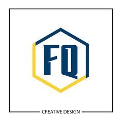 Fototapeta premium Initial Letter FQ Logo Template Design Vector Illustration