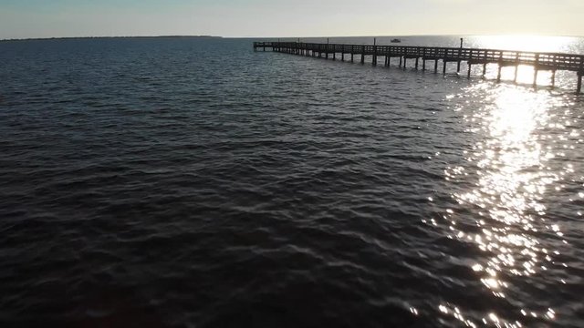 ocean pier in the bay 