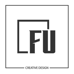 Initial Letter FU Logo Template Design Vector Illustration