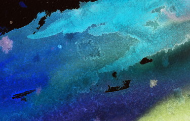 Photo of Watercolor texture on paper close-up