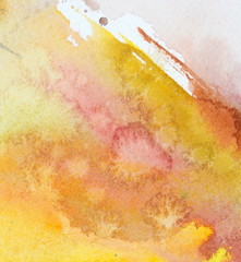 Photo of Watercolor texture on paper close-up