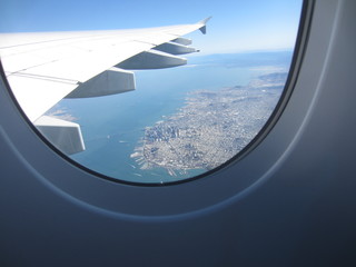 San Francisco aus dem Flugzeug von oben aus der Luft