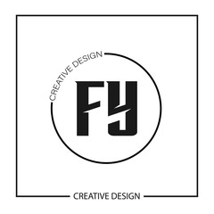 Obraz premium Initial Letter FY Logo Template Design Vector Illustration