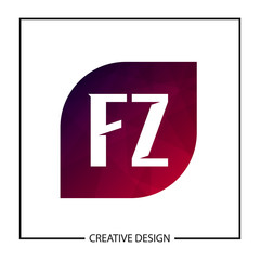 Initial Letter FZ Logo Template Design Vector Illustration
