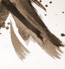 Photo of Watercolor texture on paper close-up