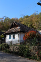Fototapeta na wymiar Old family house in Horša, Levice region, Slovakia