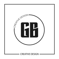 Fototapeta premium Initial Letter GB Logo Template Design Vector Illustration