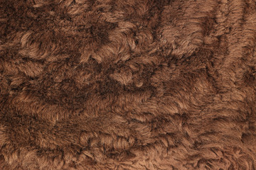 Fake faux fur brown texture detail