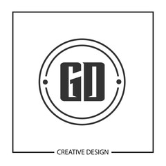 Initial Letter GD Logo Template Design Vector Illustration