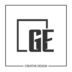 Obraz premium Initial Letter GE Logo Template Design Vector Illustration