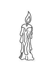 kontur tropfen flamme feuer kerze wachs brennen dekorativ design clipart design geburtstag kuchen