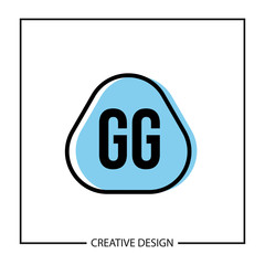 Initial Letter GG Logo Template Design Vector Illustration