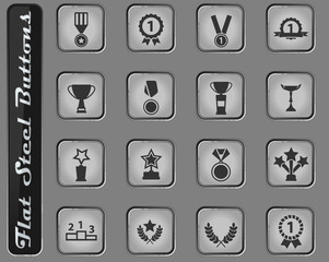 Medals and tropheys simply icons