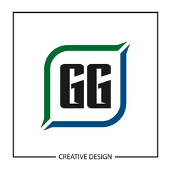 Initial Letter GG Logo Template Design Vector Illustration