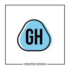 Initial Letter GH Logo Template Design Vector Illustration
