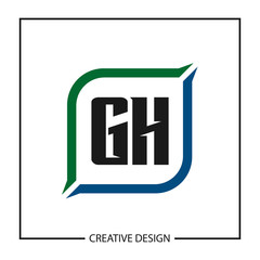 Initial Letter GH Logo Template Design Vector Illustration