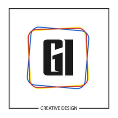Obraz premium Initial Letter GI Logo Template Design Vector Illustration