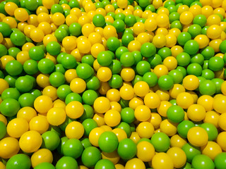 yellow and green ball pool, children's playground