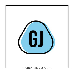 Initial Letter GJ Logo Template Design Vector Illustration