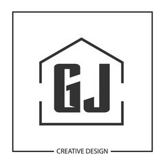 Initial Letter GJ Logo Template Design Vector Illustration