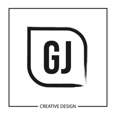 Initial Letter GJ Logo Template Design Vector Illustration